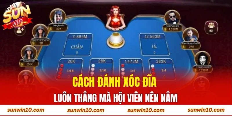 Cách đánh xóc đĩa luôn thắng mà hội viên nên nắm
