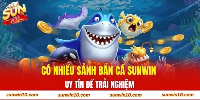 Có nhiều sảnh bắn cá Sunwin uy tín để trải nghiệm
